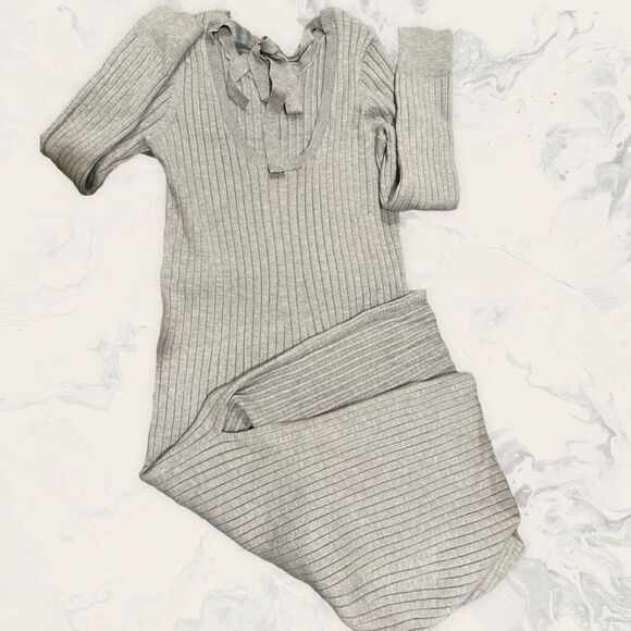 NWT WAYF Dress Dede and Emily BFF Sweater Dress - Size Small - Grey - Picture 3 of 6